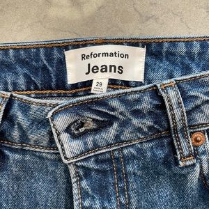 Reformation Liza ultra high rise straight leg jeans